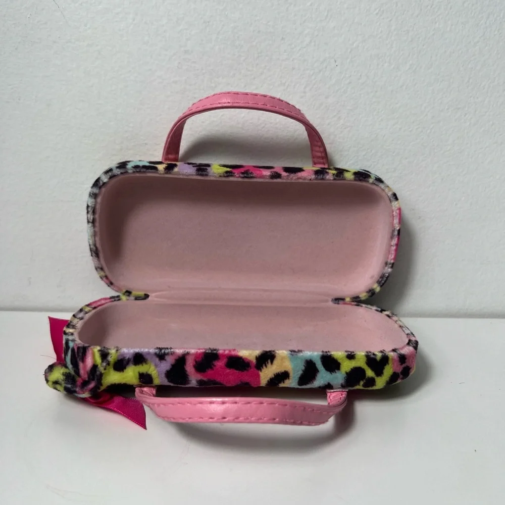 Claire's Club Kitty Cat Animal Cheetah Leopard Print Eye Glasses Sunglasses Case